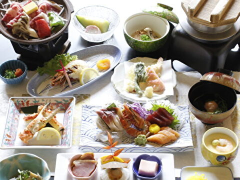 ホテル石庭のご夕食例
